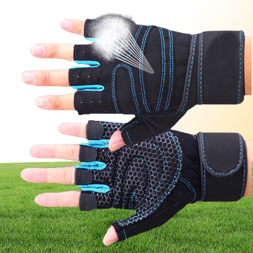 Men Women Half Finger Fitness Gloves Weight Lifting Gloves Protect Wrist Gym Training Fingerless Weightlifting Sport Gloves
