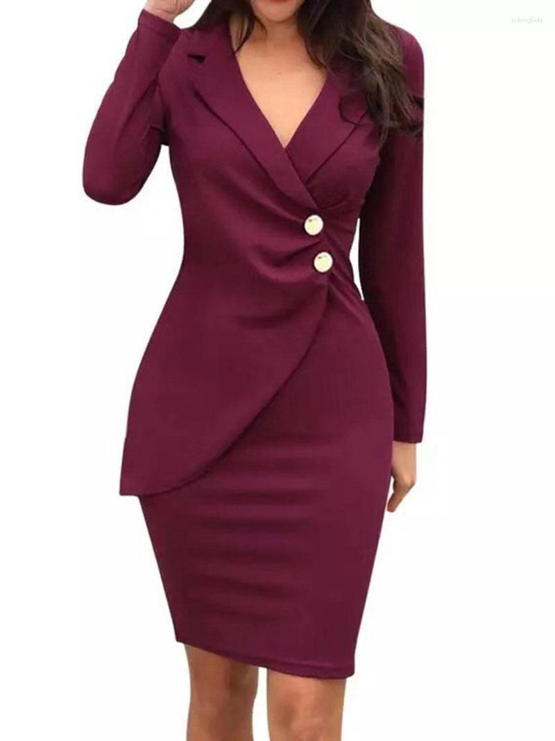 Casual Dresses Women Sexy Bodycon Wear To Work Office Ladies Cloth Party Cocktail Dress