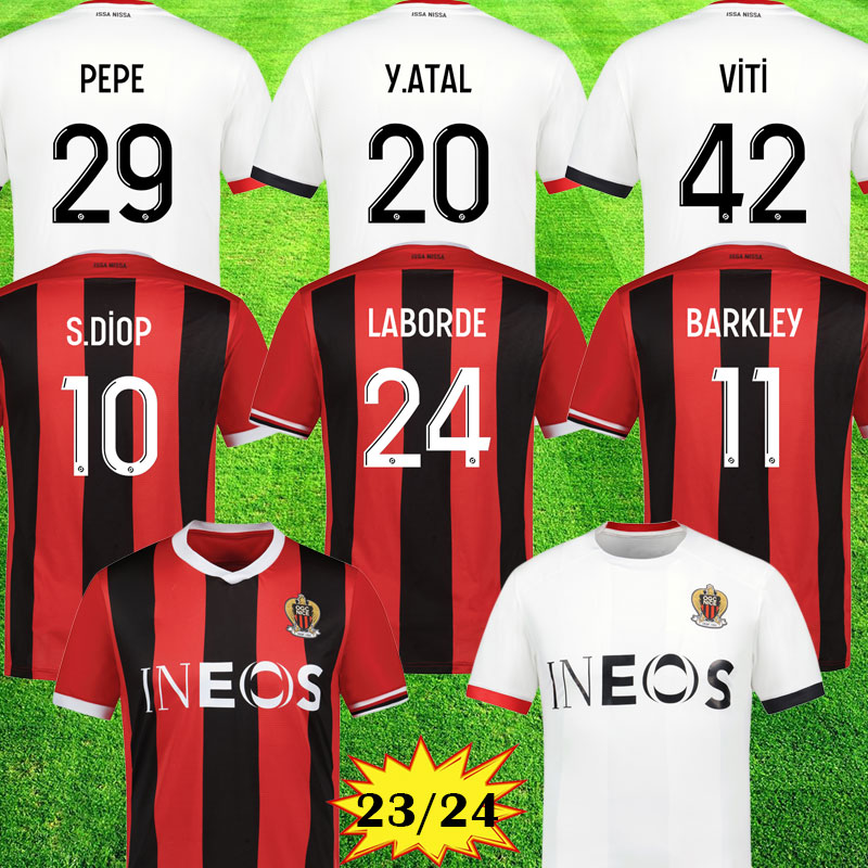 23 24 OGC Nice FC soccer jerseys PEPE LABORDE BRAHIMI S. DIOP 2023 2024 OGCNice T. MOFFI DANTE KAMARA ATAL BARKLEY Kluivert Stengs VITI football shirts, League away
23 24 OGC Nice FC soccer jerseys PEPE LABORDE BRAHIMI S. DIOP 2023 2024 OGCNice T. MOFFI DANTE KAMARA ATAL BARKLEY Kluivert Stengs VITI football shirts, League away