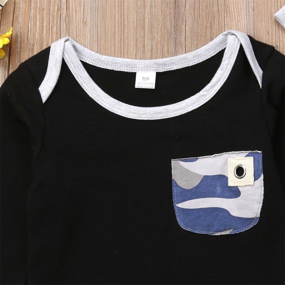 Clothing Sets Pudcoco Autumn Casual 3pcs Baby Boy Clothes Set born Infant Boys Camouflage Top Long Pants Hat Outfits 230630