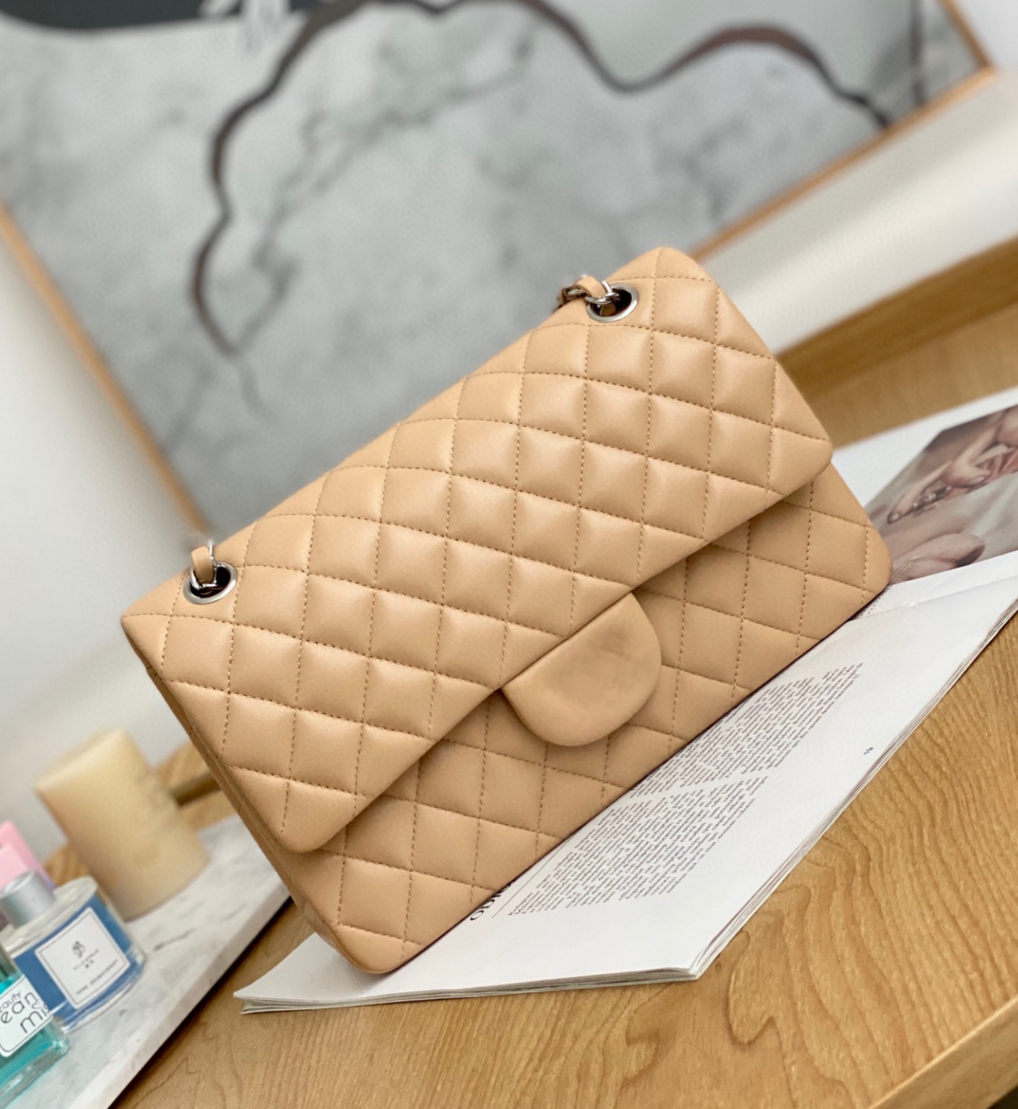10A Mirror quality CF bag shoulder bags classic 25.5cm sheepskin diamond lattice flap bag designer women chain cross body bags luxuries designers handbag with box, 21
10A Mirror quality CF bag shoulder bags classic 25.5cm sheepskin diamond lattice flap bag designer women chain cross body bags luxuries designers handbag with box, 21