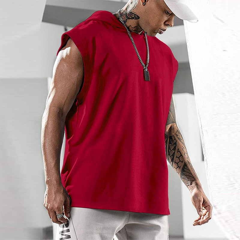 Men's Tank Tops 2023 ManSpring Summer Casual Mens's Sleeveless Fashion Loose Hooded Vest Pullover Men Clothing Leisure Cozy Streetwear 23063