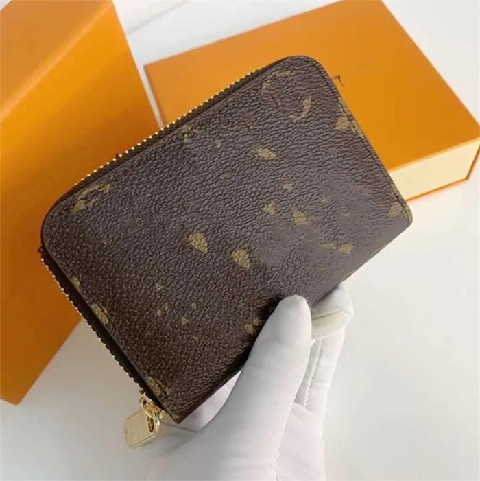 2023 High Quality luxurys classics Designers Wallets Purses Fashion Short ZIPPY Wallet Monograms Classic Zipper Pocket Pallas Bag Zip Coin Leather Purse with Box