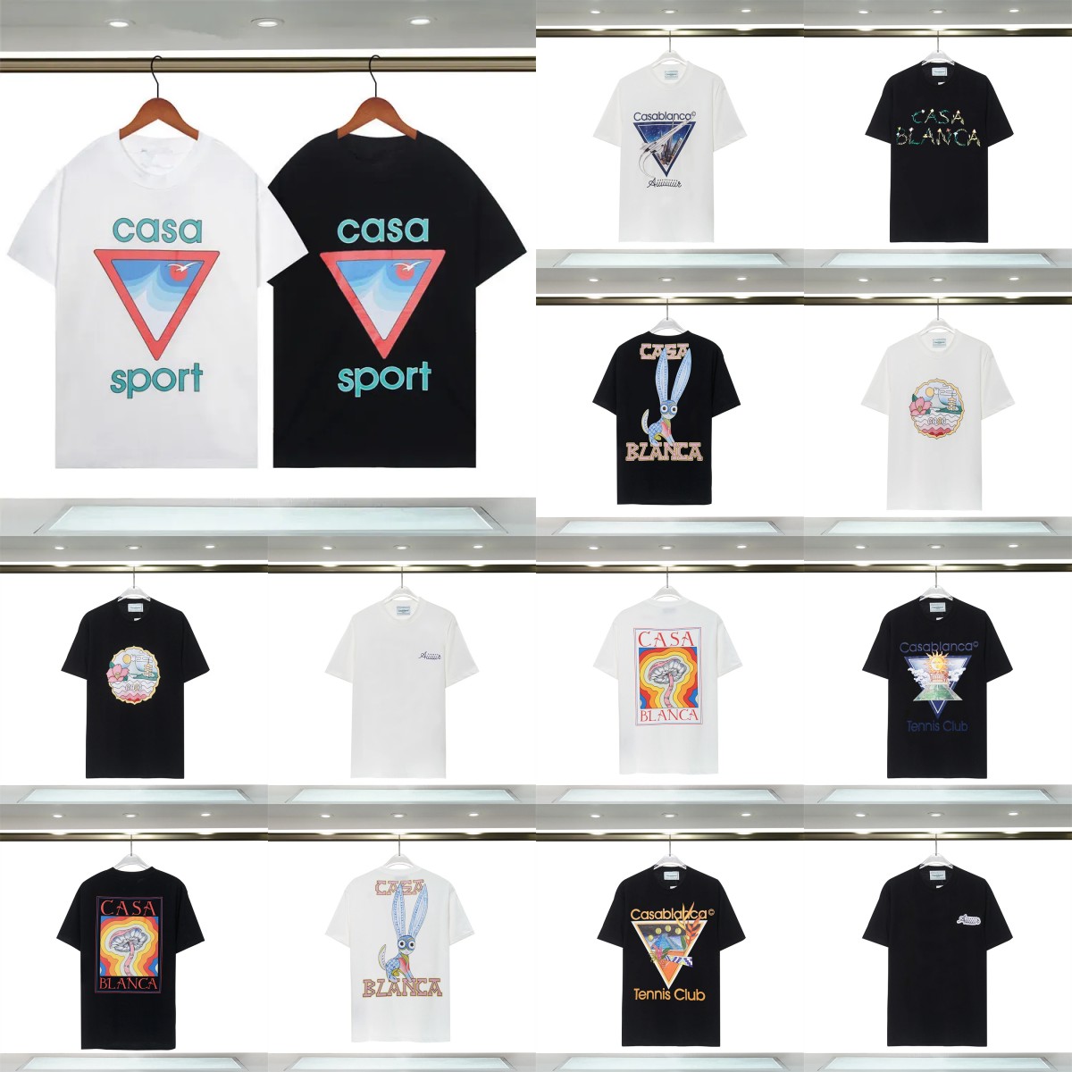 Summer T Shirt Mens Womens Designers Casablanca Loose Tees Tops Man Casual Shirt Luxurys Clothing Streetwear Shorts Sleeve Polos Tshirts Size S-XL, 51#
Summer T Shirt Mens Womens Designers Casablanca Loose Tees Tops Man Casual Shirt Luxurys Clothing Streetwear Shorts Sleeve Polos Tshirts Size S-XL, 51#