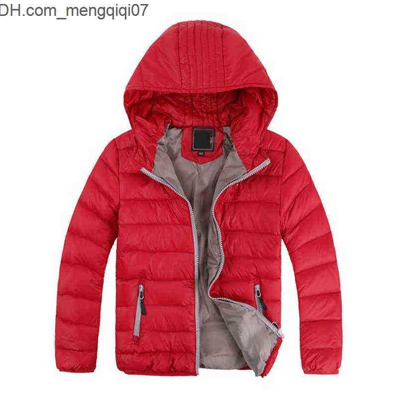 Coat Kids Down Coats for Boys Autumn Hooded Children Jackets For Girls Candy Color Warm 4-12 Years Outerwear Clothes 220110 Z230701