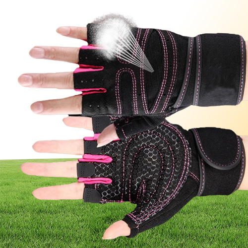 Men Women Half Finger Fitness Gloves Weight Lifting Gloves Protect Wrist Gym Training Fingerless Weightlifting Sport Gloves