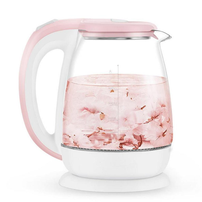 Pink 18L Glass Automatic Electric Water Kettle 1500W Water Heater Boiling Pot Kitchen Appliance Temperature Control7894838