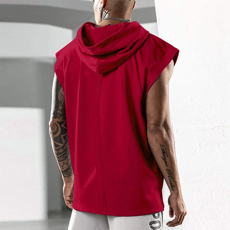 Men's Tank Tops 2023 ManSpring Summer Casual Mens's Sleeveless Fashion Loose Hooded Vest Pullover Men Clothing Leisure Cozy Streetwear 23063