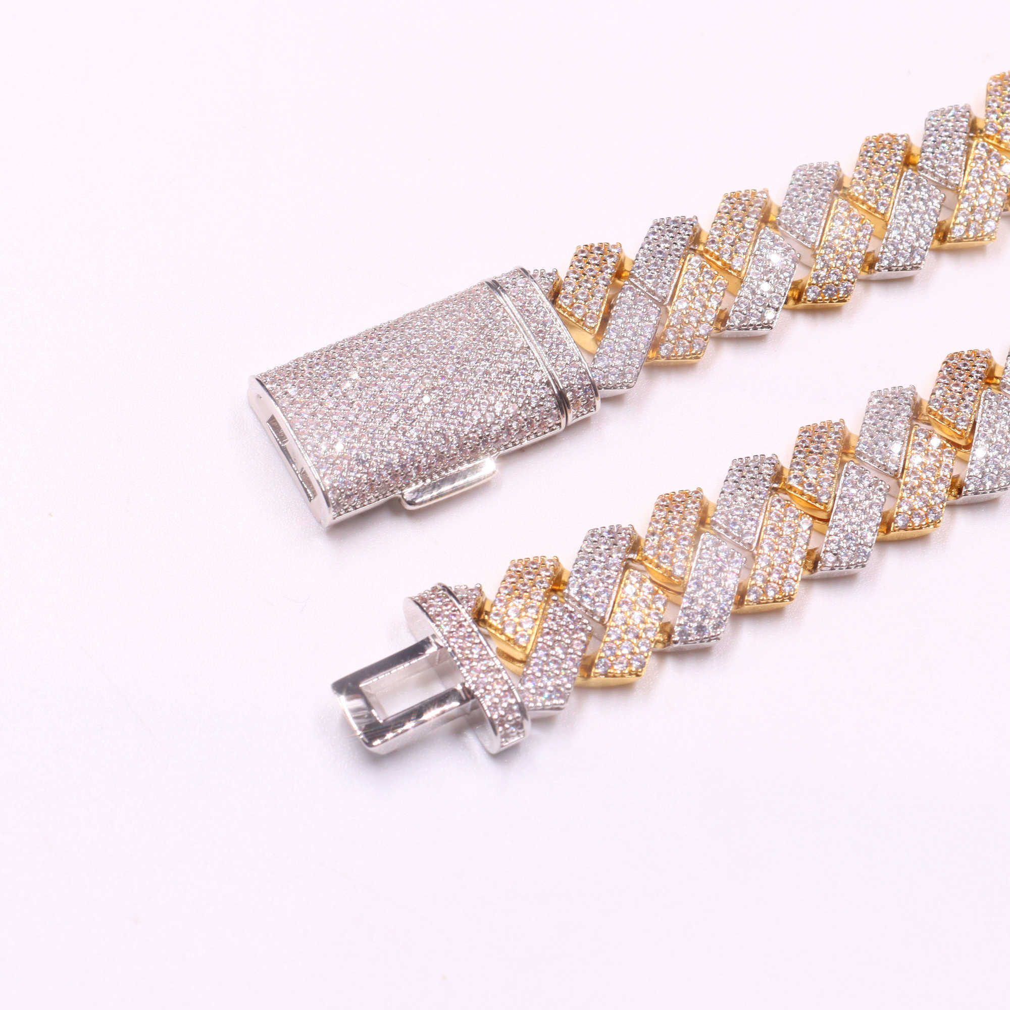 Necklace moissanite chain cuban link chainVvs Moissanite Hip Hop Jewelry Sterling Silver 925 Iced Out Mens Silver Jewelry