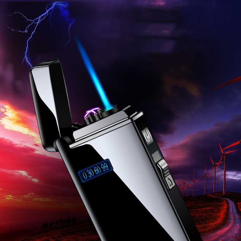 New Windproof Arc Usb Lighter Gas Metal Survival Torch Turbo Lighters Plasma Gadgets for Men Cigar RD4T W260202