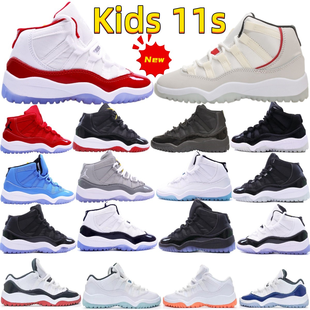 Cherry Kids Shoes 11s Designer 11 Basketball Sneakers Toddler Boys Girls Cool Grey Playoffs Bred Trainers Youth Children Space Jam Legend Blue Platinum Tint Win Like, 10
Cherry Kids Shoes 11s Designer 11 Basketball Sneakers Toddler Boys Girls Cool Grey Playoffs Bred Trainers Youth Children Space Jam Legend Blue Platinum Tint Win Like, 10