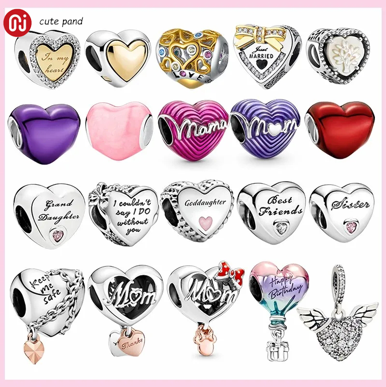 925 silver beads charms fit pandora charm Heart Shape Colorful Crown Mom Family charm set Pendant
925 silver beads charms fit pandora charm Heart Shape Colorful Crown Mom Family charm set Pendant