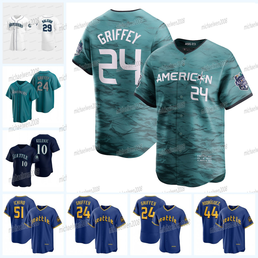 2023 All Star Baseball Mariners Jersey Julio Rodriguez Ken Griffey Jarred Kelenic AJ Pollock Teoscar Hernandez Eugenio Suarez Cal Raleigh Luis Castillo J.P. Crawford, Men cool base
2023 All Star Baseball Mariners Jersey Julio Rodriguez Ken Griffey Jarred Kelenic AJ Pollock Teoscar Hernandez Eugenio Suarez Cal Raleigh Luis Castillo J.P. Crawford, Men cool base