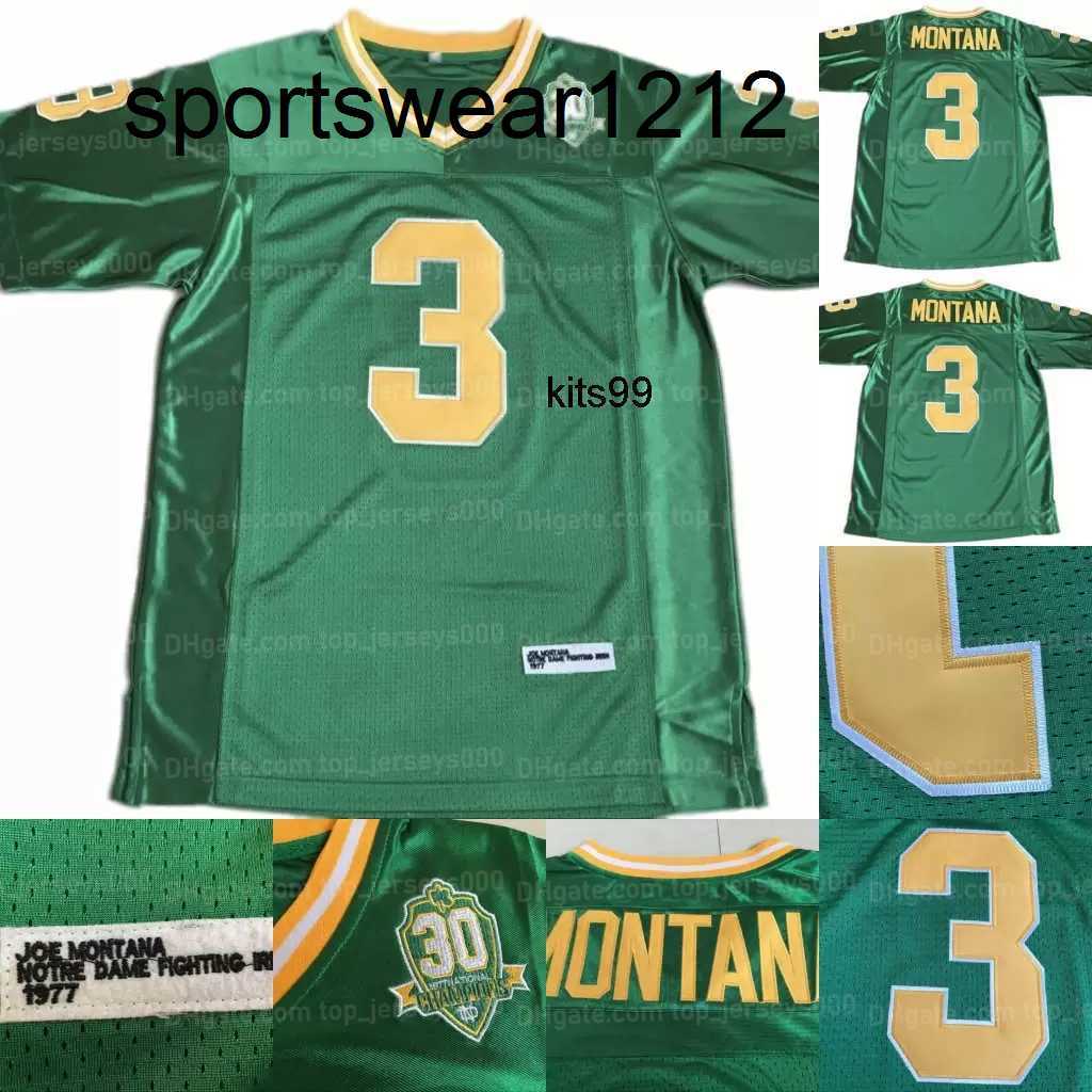 Men's 3 Joe Montana 1977 NCAA College Football Jersey Notre Dame Fighting Irish Jerseys Stitched Green S-XXXL
Men's 3 Joe Montana 1977 NCAA College Football Jersey Notre Dame Fighting Irish Jerseys Stitched Green S-XXXL