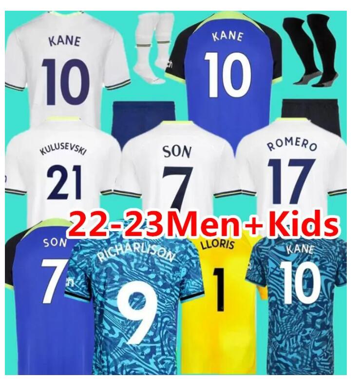 Tottenham 23 24 KANE SON RICHARLISON Soccer Jerseys PEDRO PORRO KULUSEVSKI HOJBJERG Away PERISIC DANJUMA ROMERO Football Kit Shirt BENTANCUR Men Kids Set, Blue
Tottenham 23 24 KANE SON RICHARLISON Soccer Jerseys PEDRO PORRO KULUSEVSKI HOJBJERG Away PERISIC DANJUMA ROMERO Football Kit Shirt BENTANCUR Men Kids Set, Blue