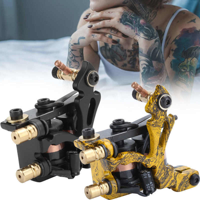 Tattoo Machine Professional Alloy Coil Tattoo Machine Portable Strong Motor Liner Shader Tattoo Machine Permanent Makeup Tattoo Accessories 230701