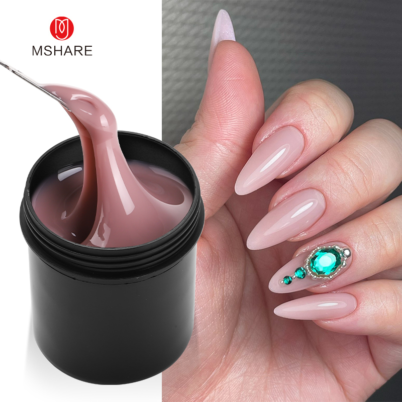 False Nails MSHARE 150ml Self Leveling Construction Gel for Nail Extension Medium Thick Natural Looking Builder UV Led Gel Low Temperature 230701