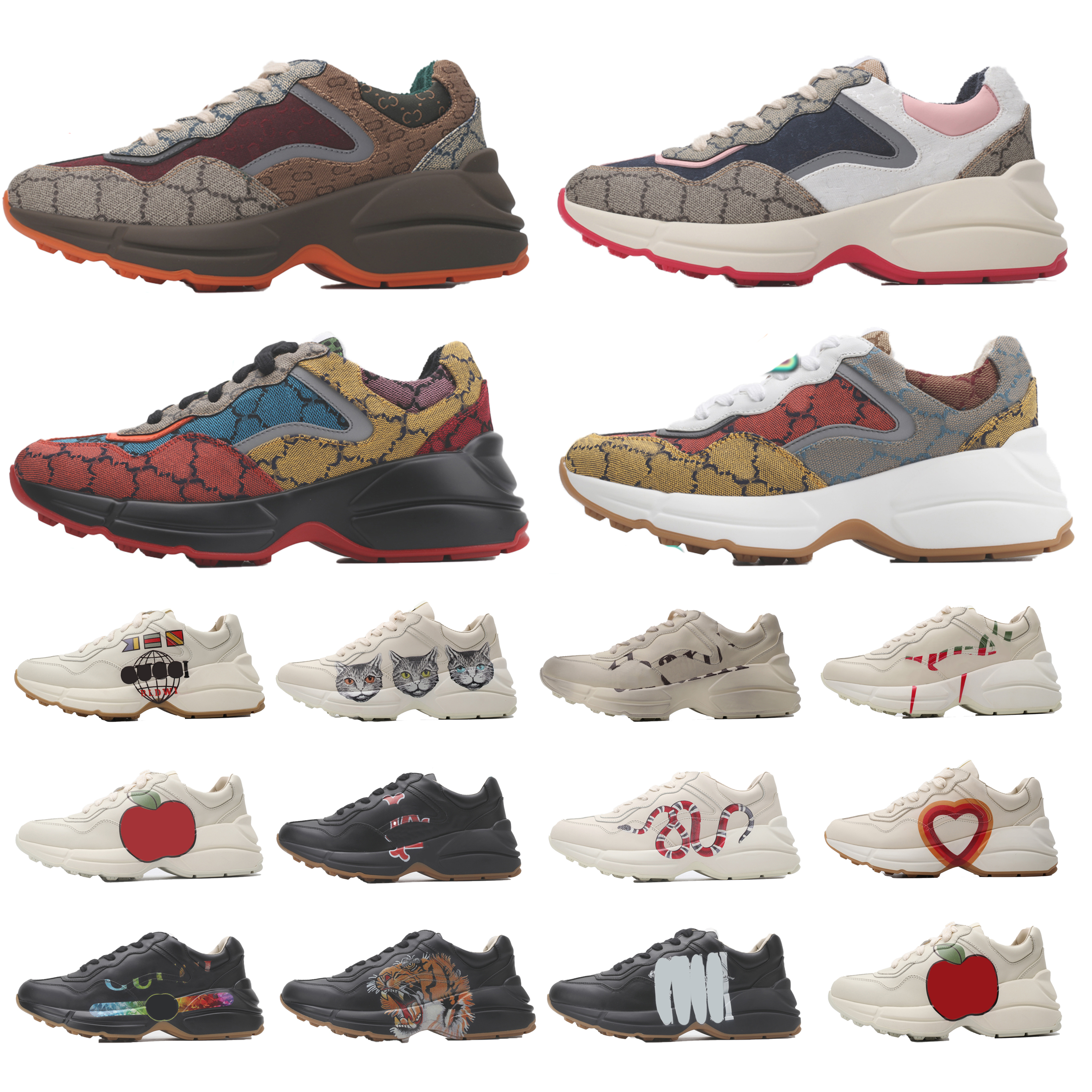 Designer Rhyton shoes Sneaker Beige Vintage Plaid pattern Platform Classic Suede Leather Sports Skateboarding Shoe Men Women running Walking Chaussures Trainers
Designer Rhyton shoes Sneaker Beige Vintage Plaid pattern Platform Classic Suede Leather Sports Skateboarding Shoe Men Women running Walking Chaussures Trainers