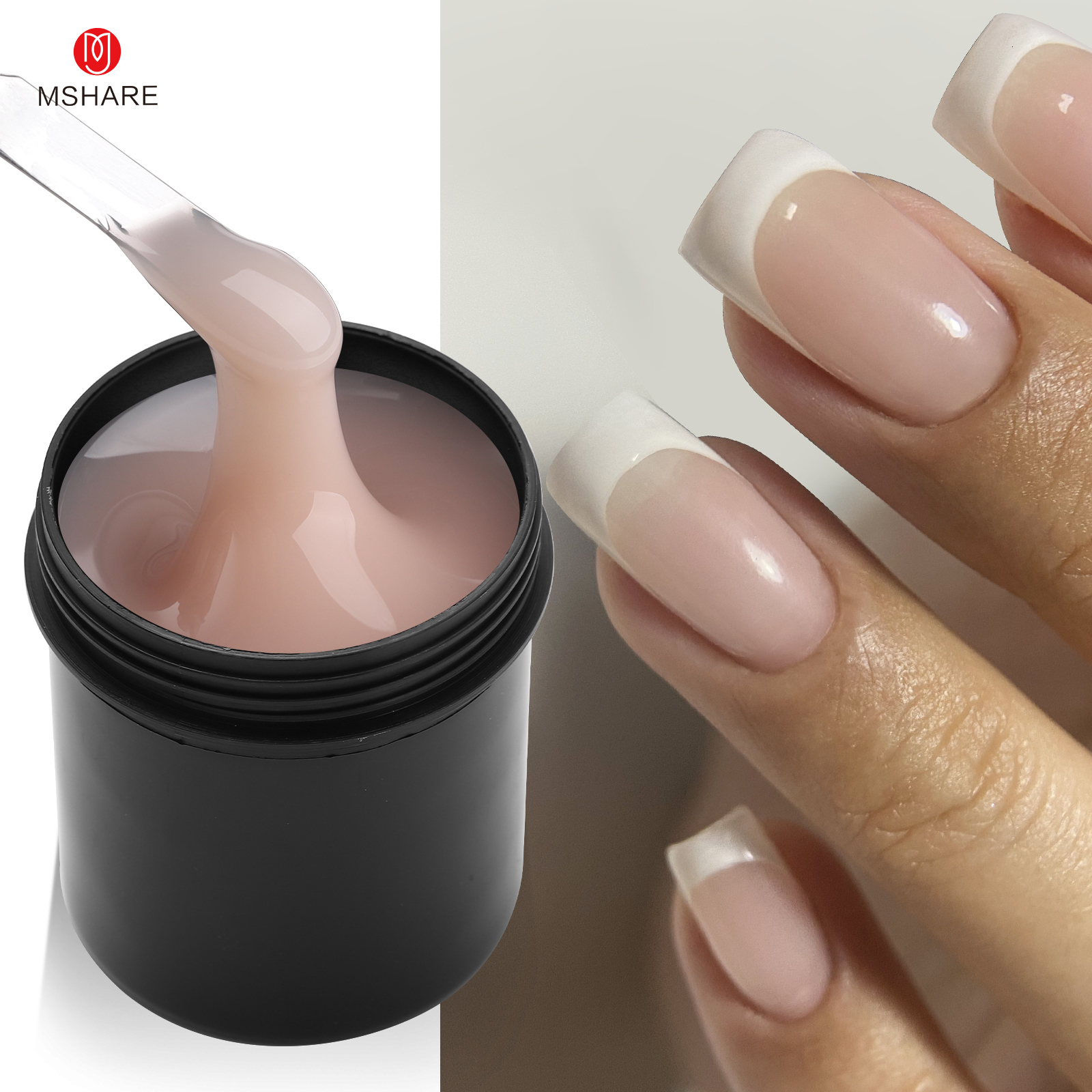 False Nails MSHARE 150ml Self Leveling Construction Gel for Nail Extension Medium Thick Natural Looking Builder UV Led Gel Low Temperature 230701