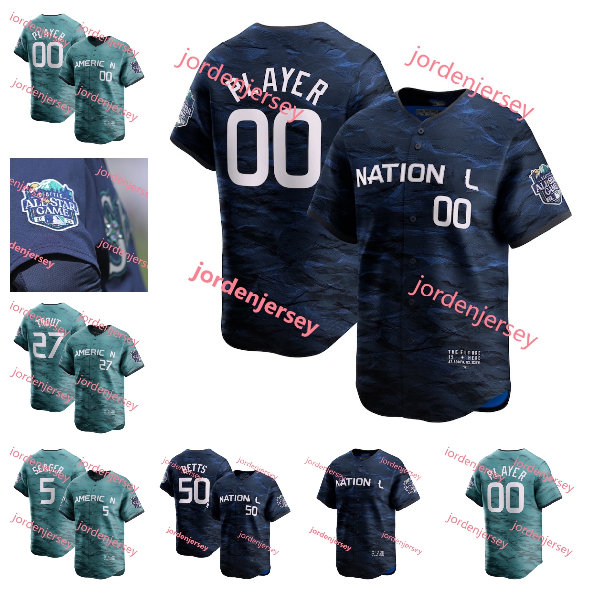 National League 2023 All-Star Game Jersey Freddie Freeman Ronald Acuna Jr Mookie Betts Sean Murphy Luis Arraez Nolan Arenado Orlando Arcia Corbin Carroll J.Martinez, Royal blue
National League 2023 All-Star Game Jersey Freddie Freeman Ronald Acuna Jr Mookie Betts Sean Murphy Luis Arraez Nolan Arenado Orlando Arcia Corbin Carroll J.Martinez, Royal blue