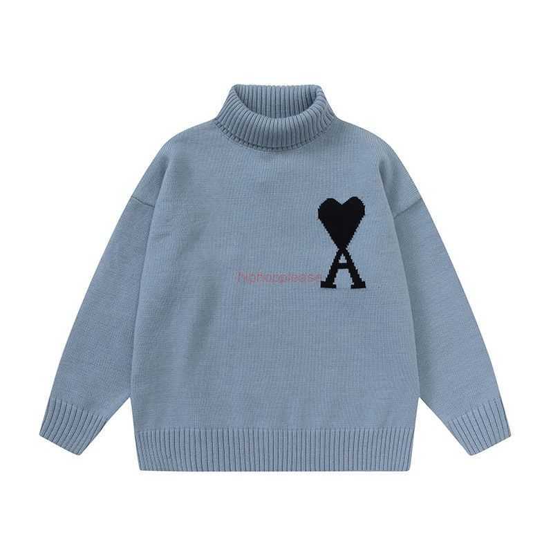 Ami Designer Fashion Clothing Sweaters Ami Love A2022 New Men' Women' Loose Haze Blue Klein Blue Stripe High Neck Sweater Knit, Shipping fee
Ami Designer Fashion Clothing Sweaters Ami Love A2022 New Men' Women' Loose Haze Blue Klein Blue Stripe High Neck Sweater Knit, Shipping fee