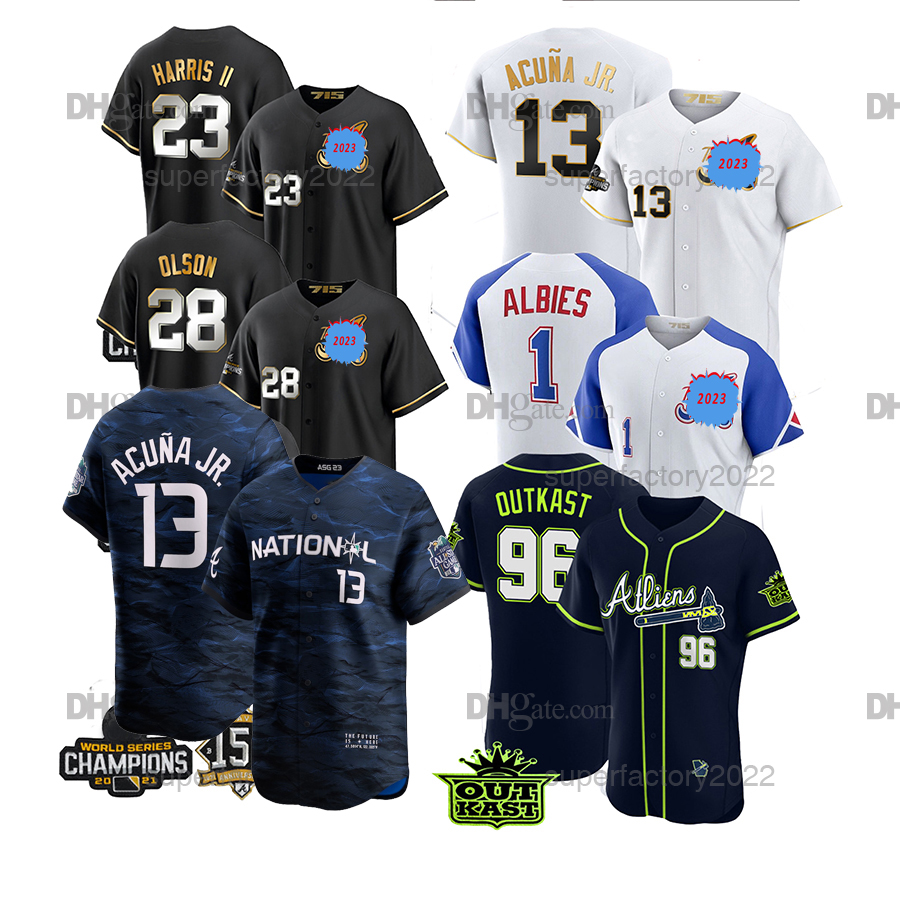 Atlanta 2023 All Star Jersey Ronald Acuna Jr. Drew Smyly Michael Harris II Austin Riley Matt Olson Max Fried Ozzie Albies Spencer Strider Eddie Rosario A.J. Minter Braves, Navy
Atlanta 2023 All Star Jersey Ronald Acuna Jr. Drew Smyly Michael Harris II Austin Riley Matt Olson Max Fried Ozzie Albies Spencer Strider Eddie Rosario A.J. Minter Braves, Navy