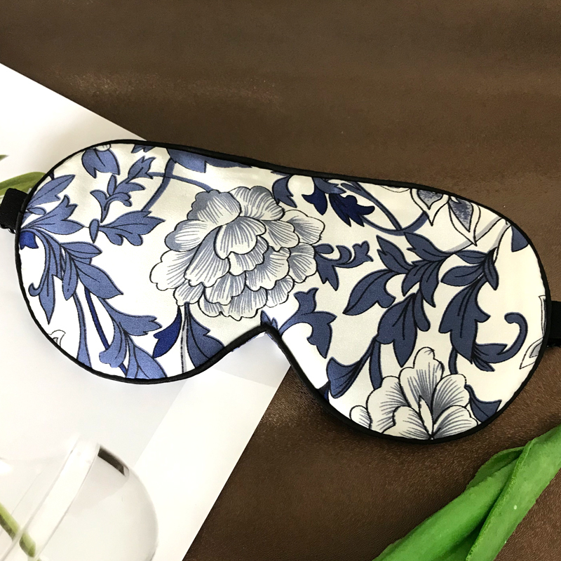 Sleep Masks 19 Momme Mulberry Silk Sleep Eye Mask Blindfold with Elastic Strap Soft Eye Cover Eyeshade for Night Sleeping Travel Nap 230701