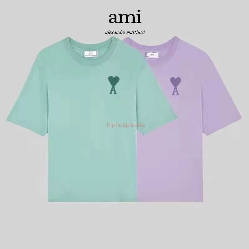 Ami Designer Fashion Clothing Tees Tshirts 2022 Summer New Correct Version Ami T-shirt Love Letter Embroidery Unisex Cotton Round Neck T-shirt Trend, Embroidered love taro purple 
Ami Designer Fashion Clothing Tees Tshirts 2022 Summer New Correct Version Ami T-shirt Love Letter Embroidery Unisex Cotton Round Neck T-shirt Trend, Embroidered love taro purple
