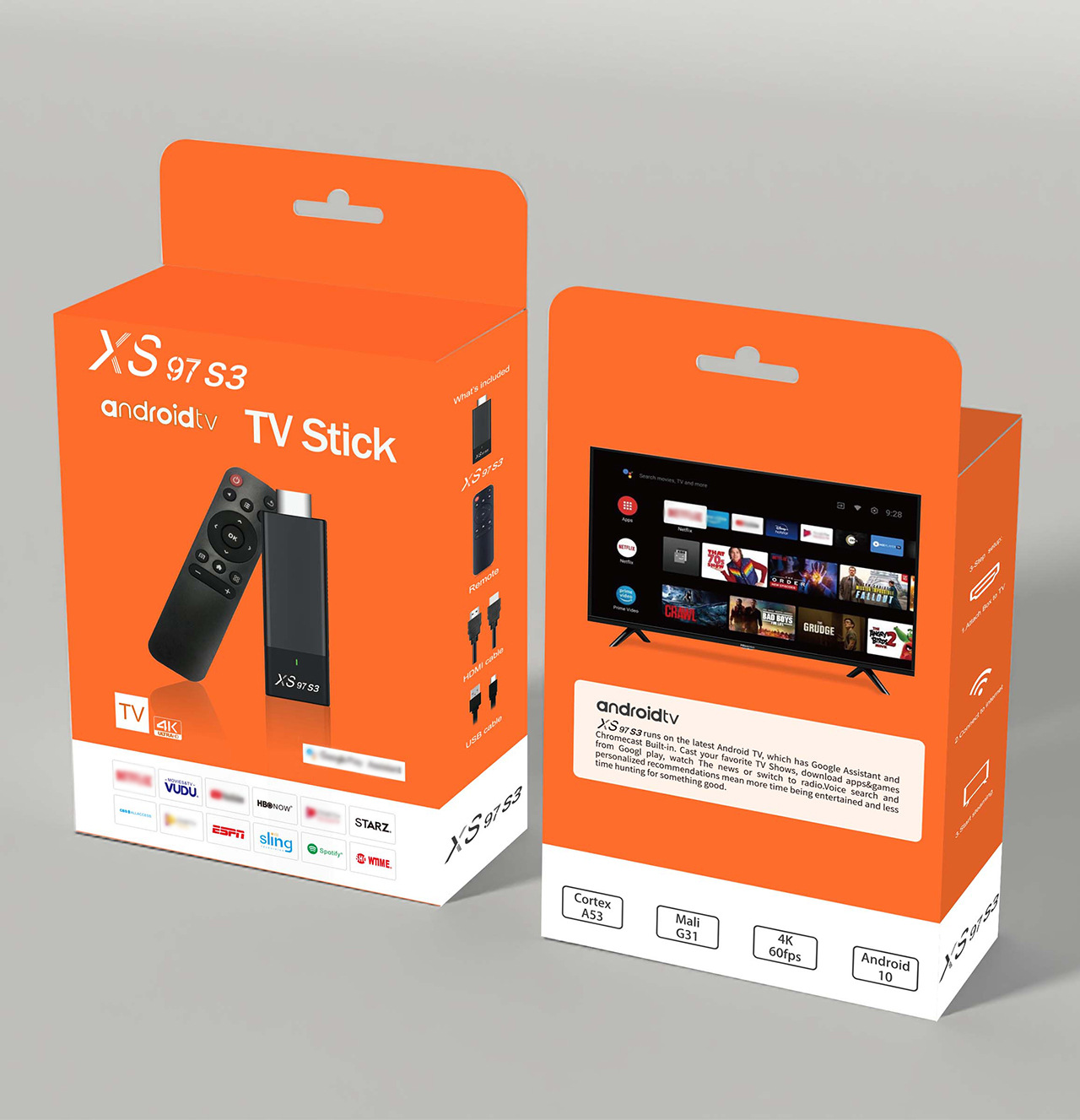 XS97 S3 TV Stick Box For Android 10 HD 4K HDR 2.4G 5G Wifi Model TV Box Media Player TV Receiver Set Top Box