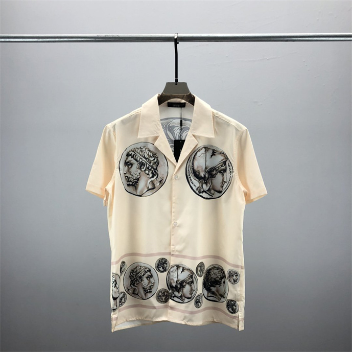 Designers Men's Fashion Tiger Letter V silk bowg shirt Casual Shirts Men Slim Fit Short Sleeve Dress Shirt M-3XL