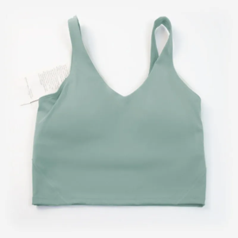 align tank top u gym clothes yoga outfit quick dry women casual running nude tight sports bra fiess vest sport underwear