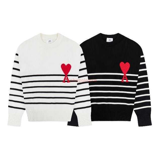 Ami Designer Fashion Clothing Sweaters Autumn Winter New Ami Stripe Jacquard Love Sweater for Men Women Lovers Round Neck Loose Pullover Sweater Top, Shipping fee
Ami Designer Fashion Clothing Sweaters Autumn Winter New Ami Stripe Jacquard Love Sweater for Men Women Lovers Round Neck Loose Pullover Sweater Top, Shipping fee