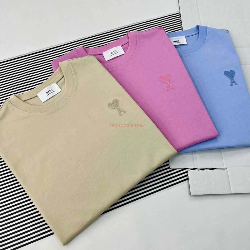 Ami Designer Fashion Clothing Tees Tshirts Same Color Medium Heart Short Sleeved Milk Tea Candy Pink Sky Blue Loose Fit for Both Men Women, Nai cha se
Ami Designer Fashion Clothing Tees Tshirts Same Color Medium Heart Short Sleeved Milk Tea Candy Pink Sky Blue Loose Fit for Both Men Women, Nai cha se