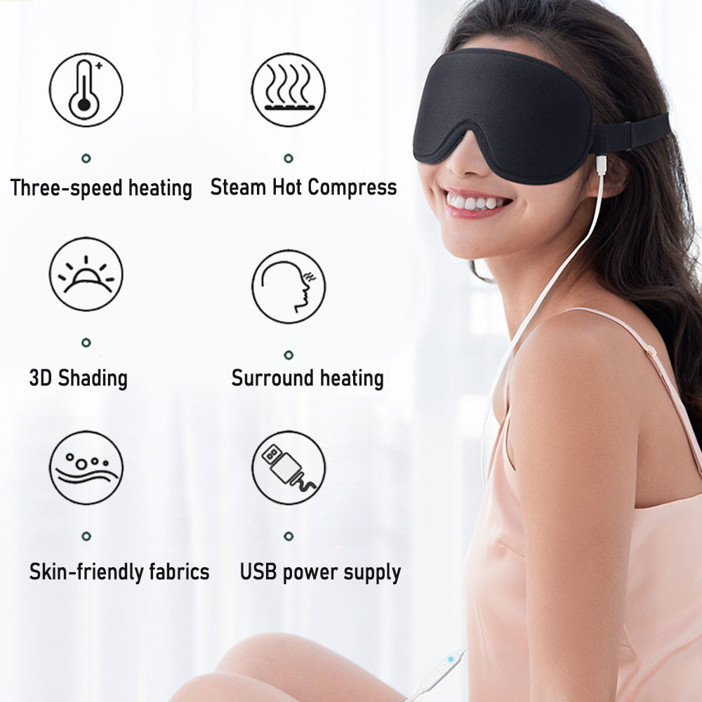 Sleep Masks Electric Eye Heating Eyes Mask Dark Circles Relief Improve Sleep Compress Relax Relife Pain For Sleep Masks 230701