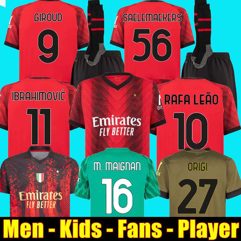 IBRAHIMOVIC 23 24 KOCHE soccer jerseys AC MILANS GIROUD DE KETELAERE RAFA LEAO THEO football shirt special fourth 4th men kids kit uniforms 2023 2024, 23/24 adult home player serie a
IBRAHIMOVIC 23 24 KOCHE soccer jerseys AC MILANS GIROUD DE KETELAERE RAFA LEAO THEO football shirt special fourth 4th men kids kit uniforms 2023 2024, 23/24 adult home player serie a