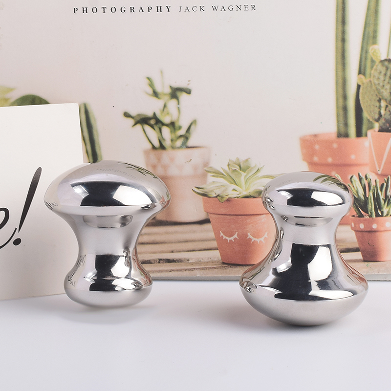 Massage Stones Rocks Mushroom Massager 304 Stainless Steel Face Gua Sha Tool Back Head Foot Massage Anti Wrinkle Cellulite Skin Health Beauty Product 