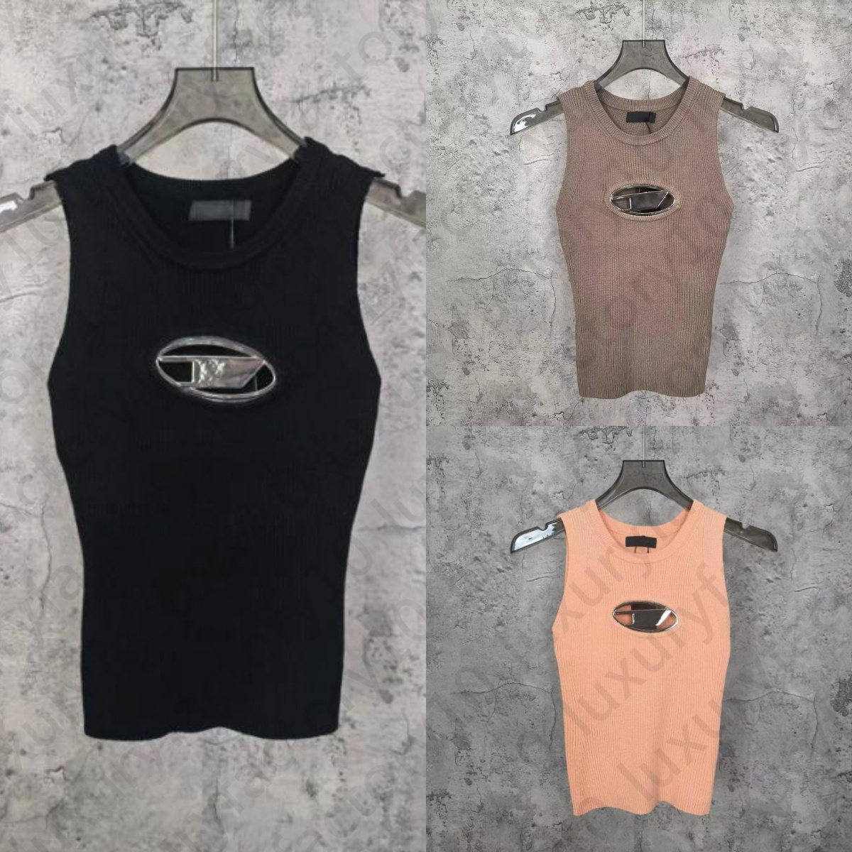 Top knit Tank designer T-shirt hollow out Tee womens knits women tops sexy sleeveless yoga summer tees