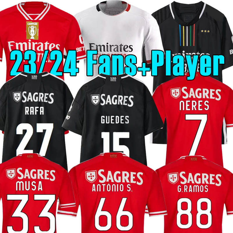 23 24 BenFicAs Soccer Jerseys Camisetas Fans Player Version 2023 2024 Home G.RAMOS NERES AURSNES RAFA MUSA OTAMENDI Grimaldo J. Mario Camisa CHAMPIONS Football Shirt, 23 24 special kit
23 24 BenFicAs Soccer Jerseys Camisetas Fans Player Version 2023 2024 Home G.RAMOS NERES AURSNES RAFA MUSA OTAMENDI Grimaldo J. Mario Camisa CHAMPIONS Football Shirt, 23 24 special kit