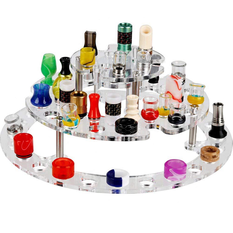Acrylic Display Clear Stand Shelf Holder Base Rack Box Plastic Show Case for 810 510 Thread Wide Bore Drip Tip Mouthpiece
