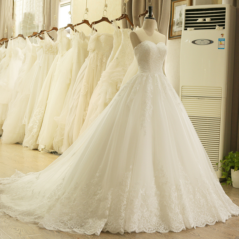Wedding Long Pearls Tulle Princess Turkish Bridal Ball Gowns Plus Size Country Vintage Lace Millanova Sexy Beach Dresses Vestido De Novia Boho Wed Dre
