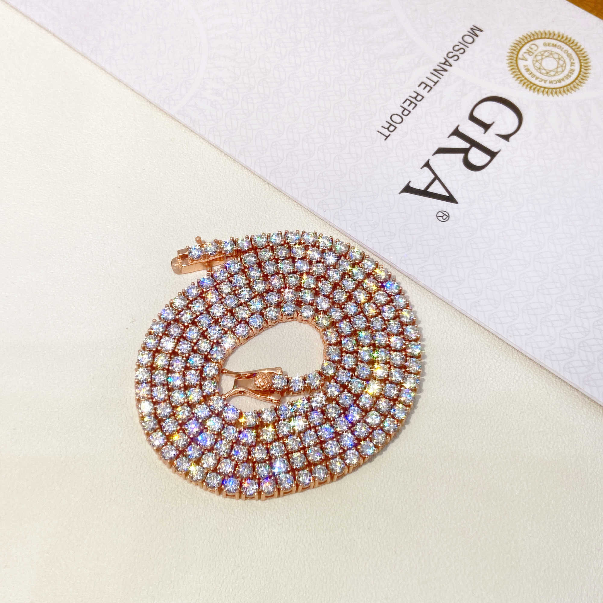 Hip Hop Jewelry Sterg Sier Pass Tester vvs Dia VVS Moissanite Tennis Chain for men