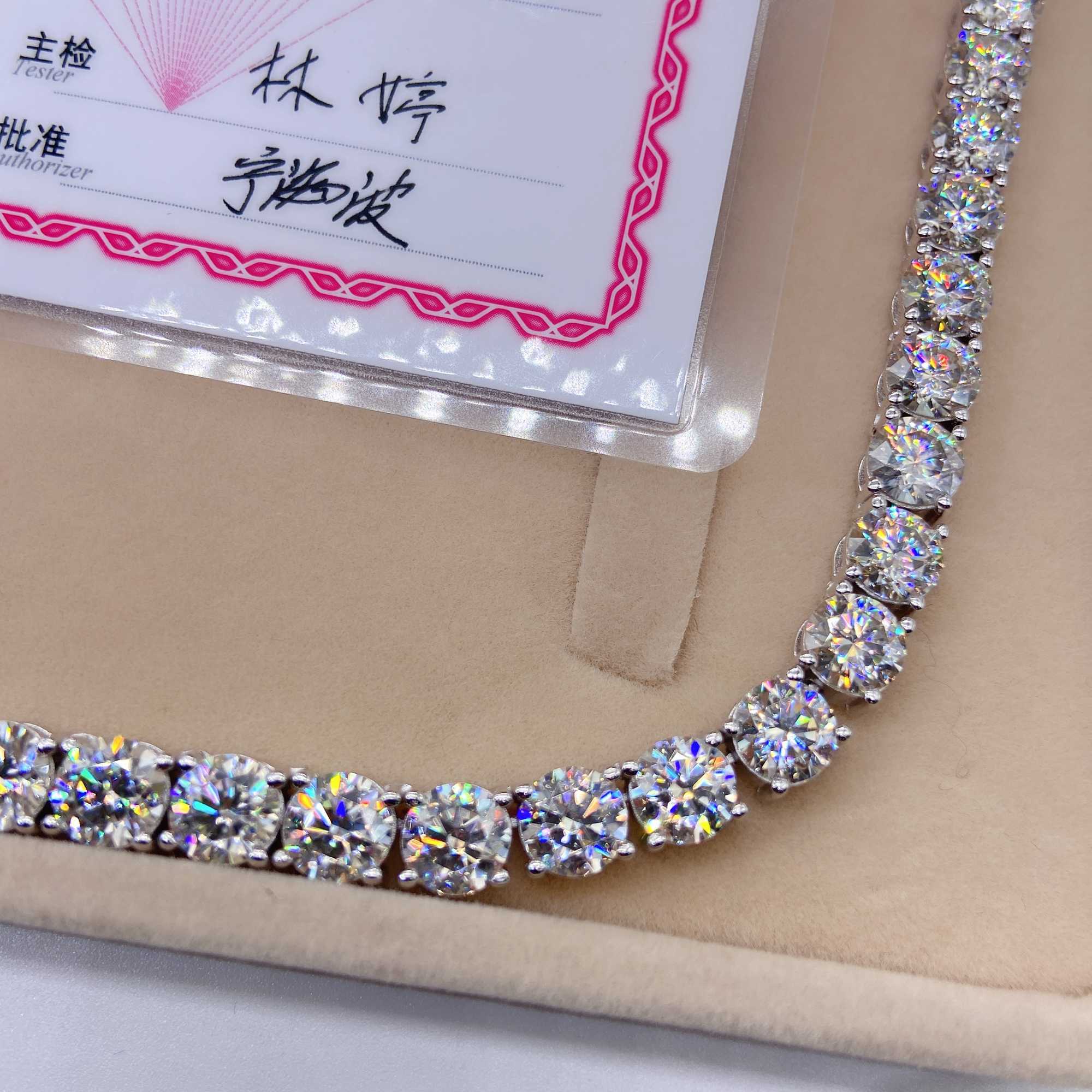 Hip Hop Jewelry Sterg Sier Pass Tester vvs Dia VVS Moissanite Tennis Chain for men