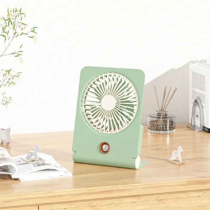 1pc Quiet And Windy Desk Fan, Ultra-thin Wall-mounted Spray Cooling Fan, USB Rechargeable Mini Fan For Student Dormitory Office Home, Summer Essential