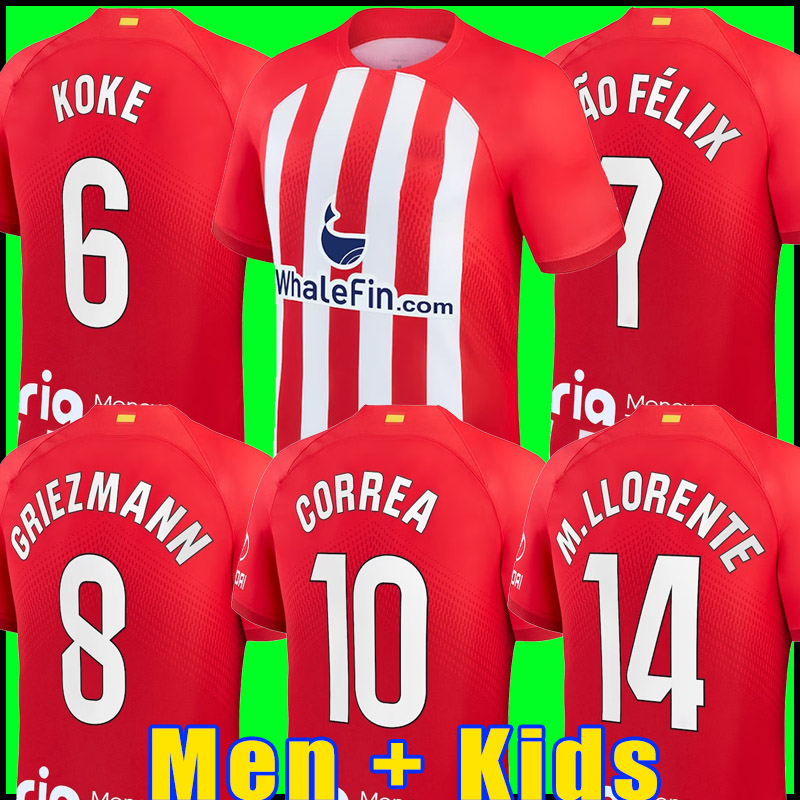 Atletico Madrids soccer jerseys 23 24 120th anniversary JOAO FELIX 2023 2024 M.LLORENTE GRIEZMANN KOKE SAUL Correa LEMAR football shirt men kids kit sets uniforms, 22/23 men third + patch
Atletico Madrids soccer jerseys 23 24 120th anniversary JOAO FELIX 2023 2024 M.LLORENTE GRIEZMANN KOKE SAUL Correa LEMAR football shirt men kids kit sets uniforms, 22/23 men third + patch