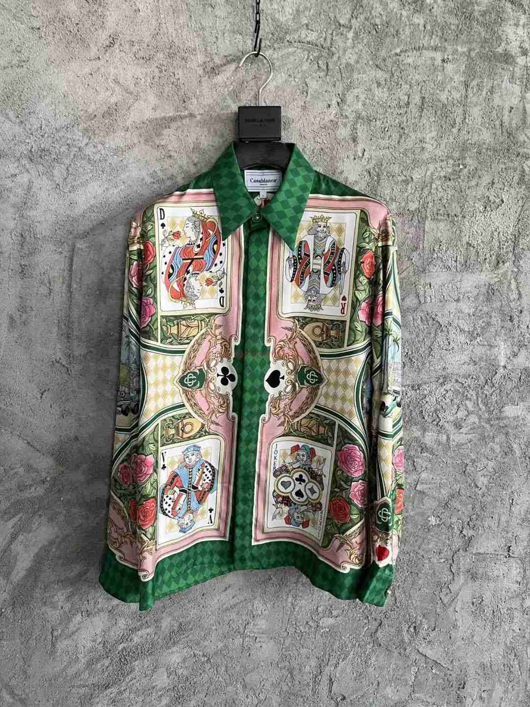 Casa Designer Fashion Clothing Shirts Tracksuits Casablanca Racing Green Printed Silk Unisex Sicilian Flower Holiday Long Sleeve Shirt, Shipping fee
Casa Designer Fashion Clothing Shirts Tracksuits Casablanca Racing Green Printed Silk Unisex Sicilian Flower Holiday Long Sleeve Shirt, Shipping fee