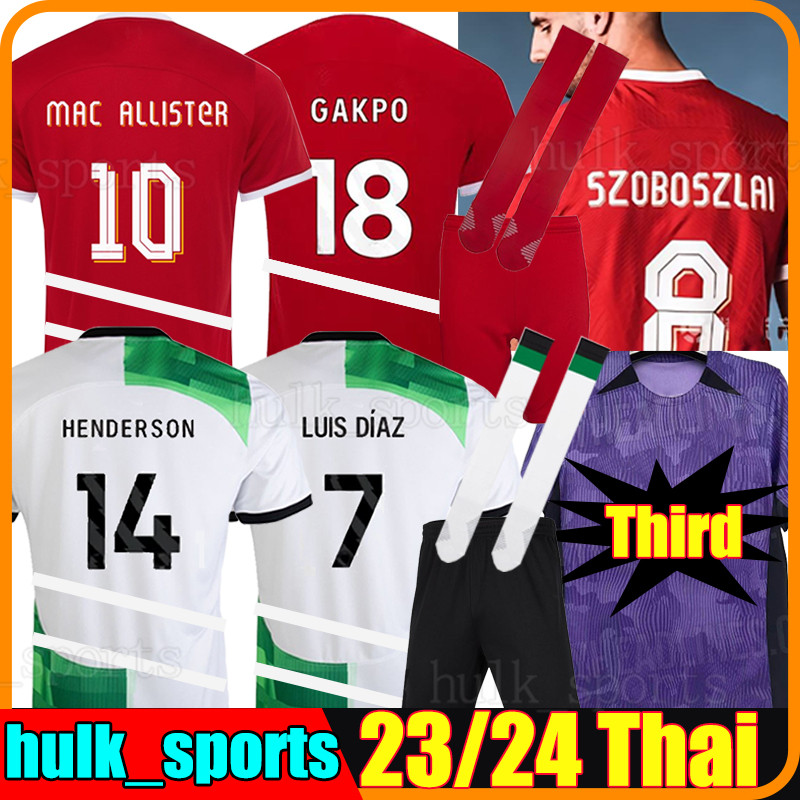 4XL 5XL 2024 SZOBOSZLAI Soccer Jerseys Luis DIaz MAC ALLISTER GAKPO Mohamed DARWIN fans player version Diogo Fabio Alexander Arnold Men Kids Kit sock football shirt, 22-23 goalkeeper purple
4XL 5XL 2024 SZOBOSZLAI Soccer Jerseys Luis DIaz MAC ALLISTER GAKPO Mohamed DARWIN fans player version Diogo Fabio Alexander Arnold Men Kids Kit sock football shirt, 22-23 goalkeeper purple