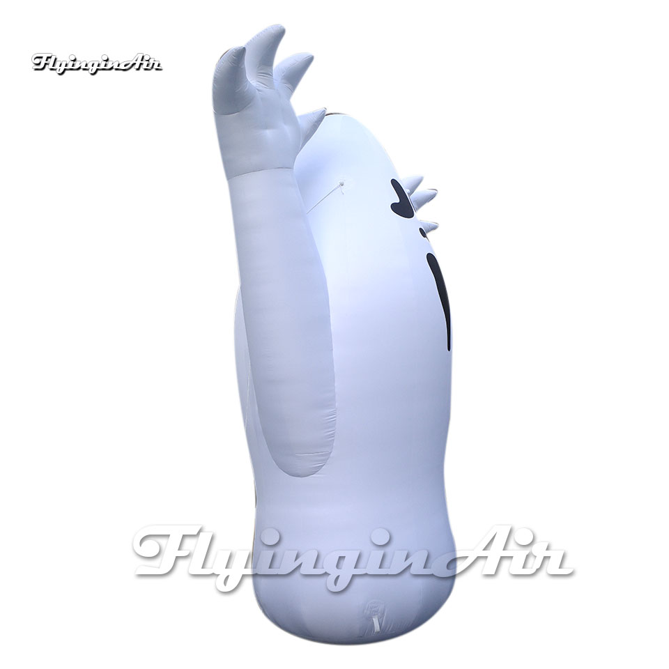Horrible Giant White Inflatable Ghost Halloween Cartoon Character Airblown Dead Spirit Balloon For Carnival Party Decoration