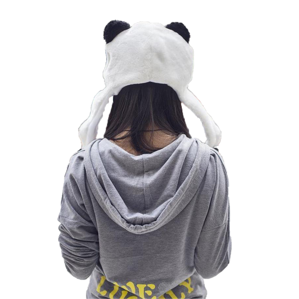 Plush Fur Animal Hat Cute Cartoon Dog Rabbit Cow Panda Winter Warm Cap Party Christmas Halloween Decorations Cosplay Accessories5865427