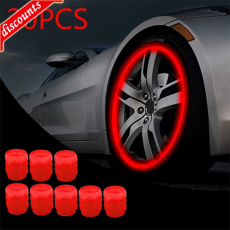 New Luminous Vae Caps Fluorescent Red Night Glowing Car Motorcycle Bicycle Wheel Styling Tyre Hub Universal Cap Decor 20Pcs