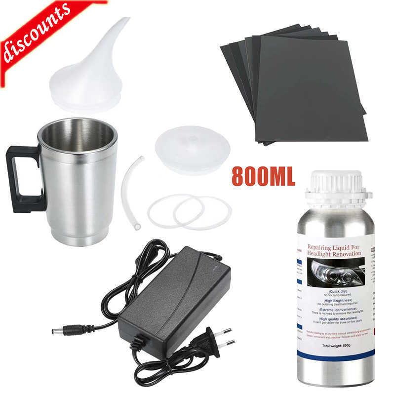 New Car Headlights Renovation Polishing Headlight Restoration Kit Workshop Automotive Care Tool 800ML Liquid Polymer Evaporator